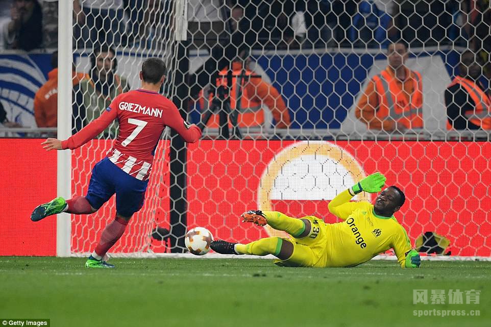 欧联杯决赛：格里兹曼梅开二度 马竞3-0马赛